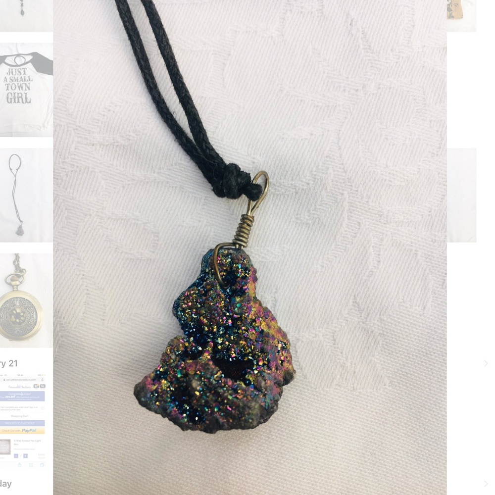 Sparkly rock necklace